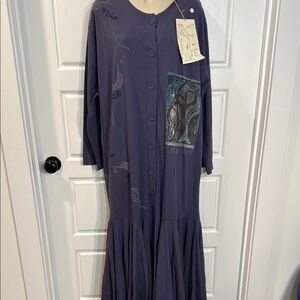 Vintage Bluefish Maxi swing dress size 1 fits 10/12 NWOT